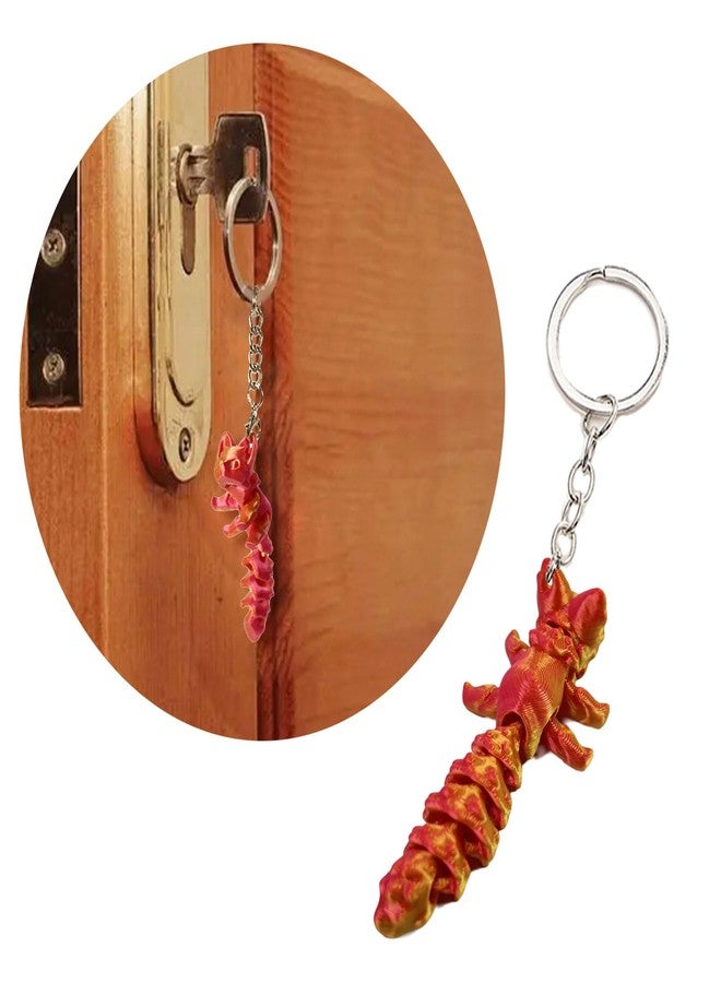 YZYDF Articulated Fox Figurine Keychain, 3D Printed Multi Joint Movable Fox Keychain for Decoration and Play - Image 2